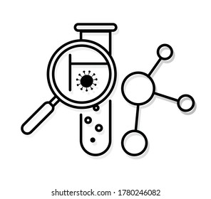 Contact Tracing and Testing for Coronavirus - Icon as EPS 10 File