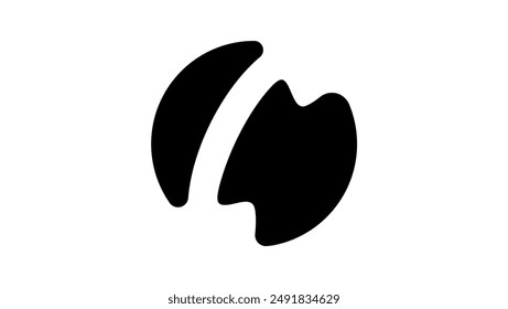 Contact us badge, black isolated silhouette