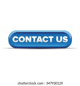 Contact Us Button Blue Vector