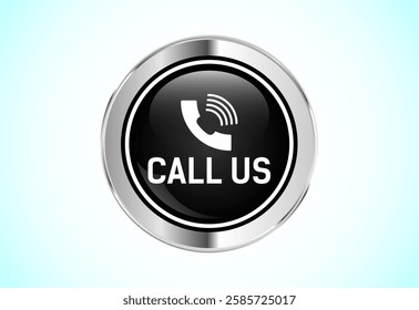 Contact us button design illustration, Suitable for mobile app, and website UI design