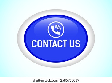 Contact us button design illustration, Suitable for mobile app, and website UI design