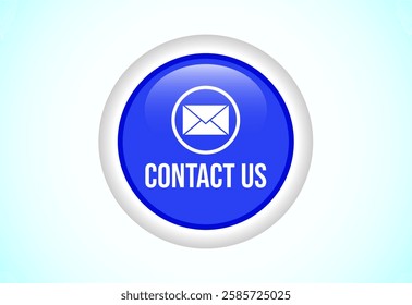 Contact us button design illustration, Suitable for mobile app, and website UI design