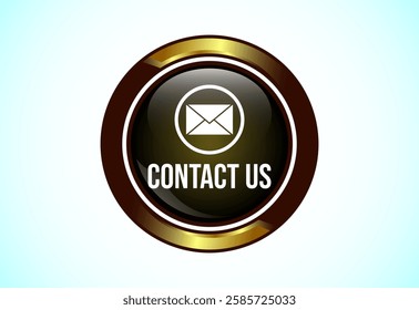 Contact us button design illustration, Suitable for mobile app, and website UI design