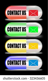 contact us, button, vector