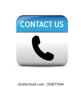 Contact us button vector