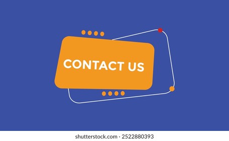 Contact Us button web banner templates. Vector Illustration 
