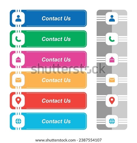 Contact us buttons and icon design