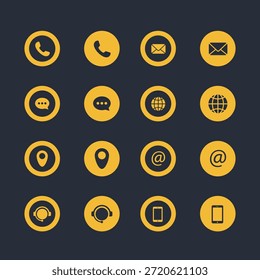 Kontaktieren Sie uns Buttons Set. Sammlung von Connect Icons.Kontaktieren Sie uns Icon-Set.Kontakt und Kommunikation Icons. Kommunikationssymbol für Gruppe.
