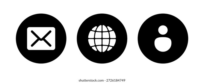 Contact Us Buttons Set Vector