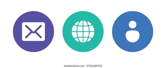Contact Us Buttons Set Vector