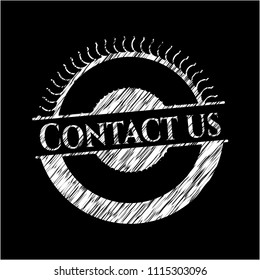 Contact us chalk emblem