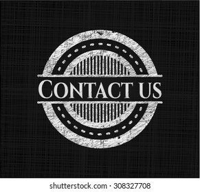 Contact us chalk emblem