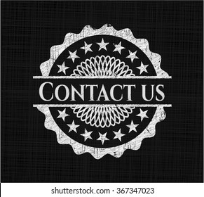 Contact us chalk emblem