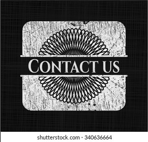 Ponerse en contacto con nosotros emblema de pizarra