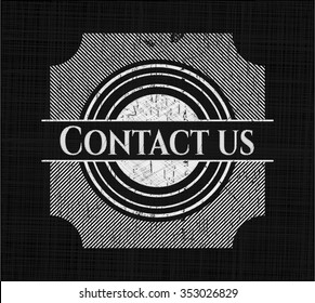 Contact us chalkboard emblem