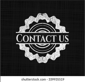 Contact us with chalkboard texture
