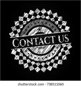 Contact us with chalkboard texture
