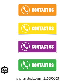 Contact us colorful icon. Vector.