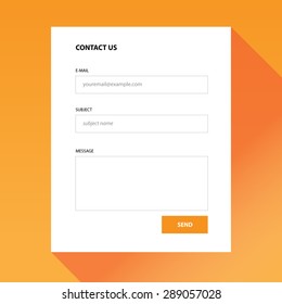 Contact us colorful modern form which you can use in your webdesign.