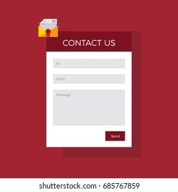 Contact us colorful modern form which you can use in your webdesign.