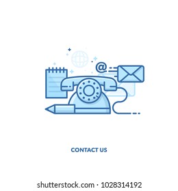 Contact us concept design. line design