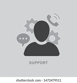 Contact us concept design. Vector line design