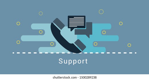 Contact us concept design. Vector line design