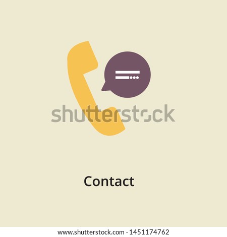 Contact us concept design. Vector line design
