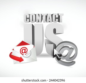 contact us concept illustration design over a white background