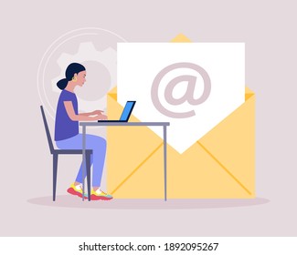 Contact us concept. Vector icon for website information. Colorful flat illustration