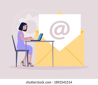 Contact us concept. Vector icon for website information. Colorful flat illustration