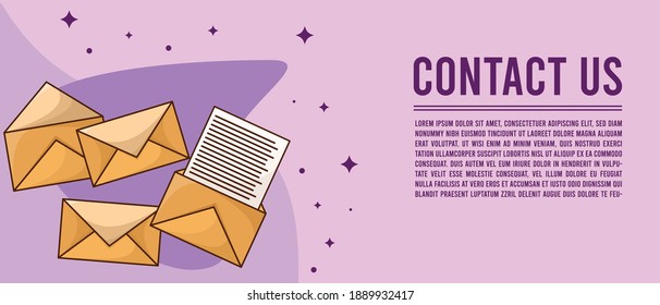 Contact Us Concept Vector Illustration. Mail Design.