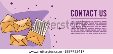Contact Us Concept Vector Illustration. Mail Design.