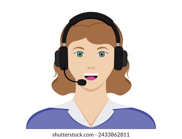Contact Us Customer Service For Personal Assistant Service Vector Flat Design