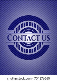 Contact us with denim texture