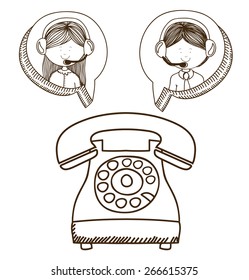 Contact us design over white background, vector illustration