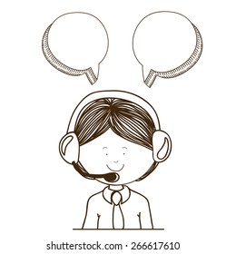 Contact us design over white background, vector illustration