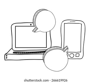 Contact us design over white background, vector illustration