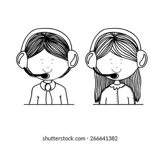 Contact us design over white background, vector illustration