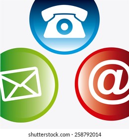 contact us design, vector illustration eps10 graphic 