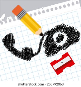 contact us design, vector illustration eps10 graphic 