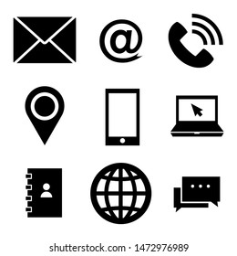 Contact Us Flat Icon. Vector  