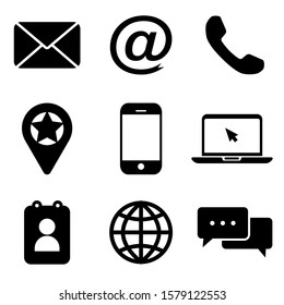 Contact Us Flat Icon. Vector  