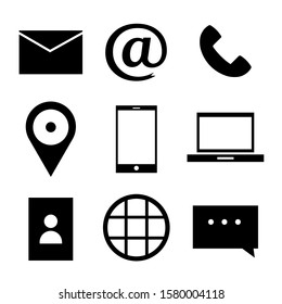 Contact Us Flat Icon. Vector  