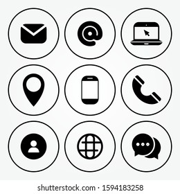 Contact Us Flat Icon. Vector  