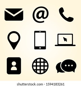 Contact Us Flat Icon. Vector  