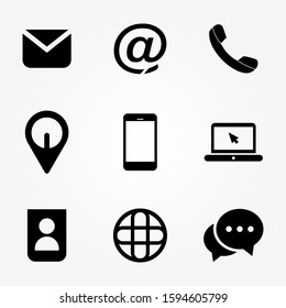 Contact Us Flat Icon. Vector  