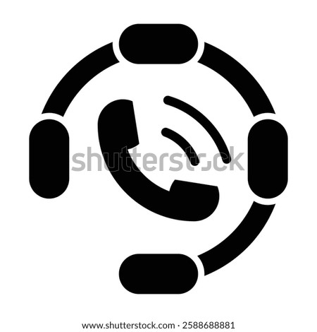 Contact Us Glyph Icon Design For Personal And Commercial Use