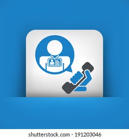 "Contact us" icon