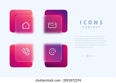 Contact us icon. Can be used for landing page. Social media network. Vector line icon for Business and Advertising